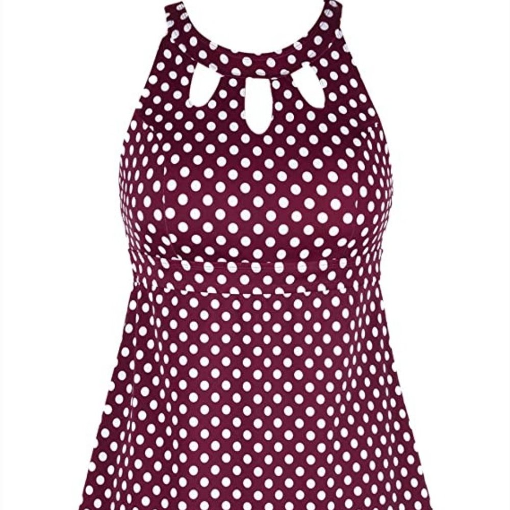 Septangle Women's Halter High Neck Tankini Top New